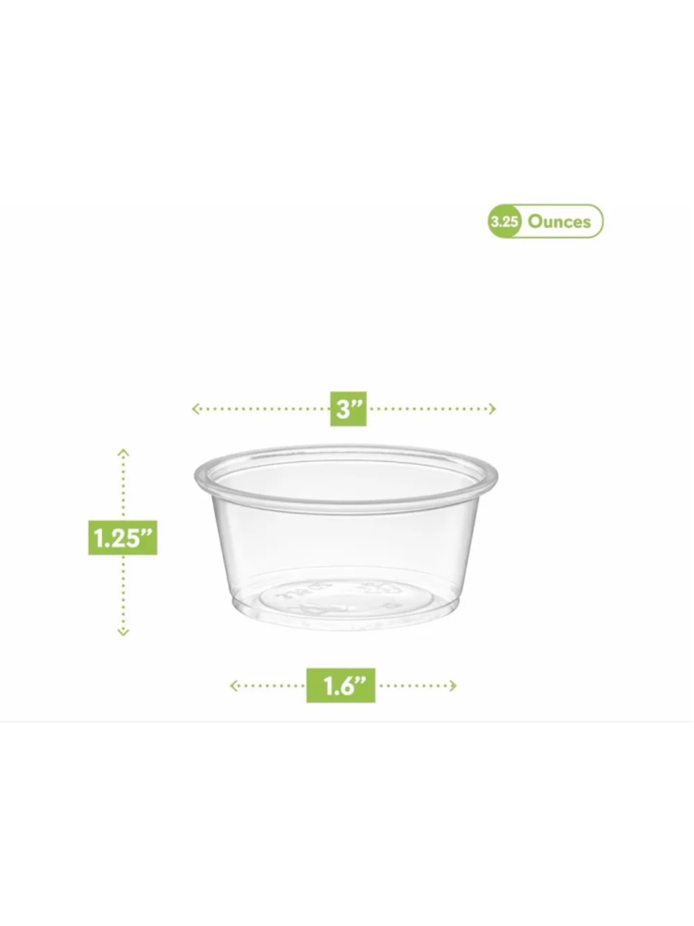 NEW 200 Cups Clear Disposable Plastic Portion No Lids Small Containers 3.25 oz